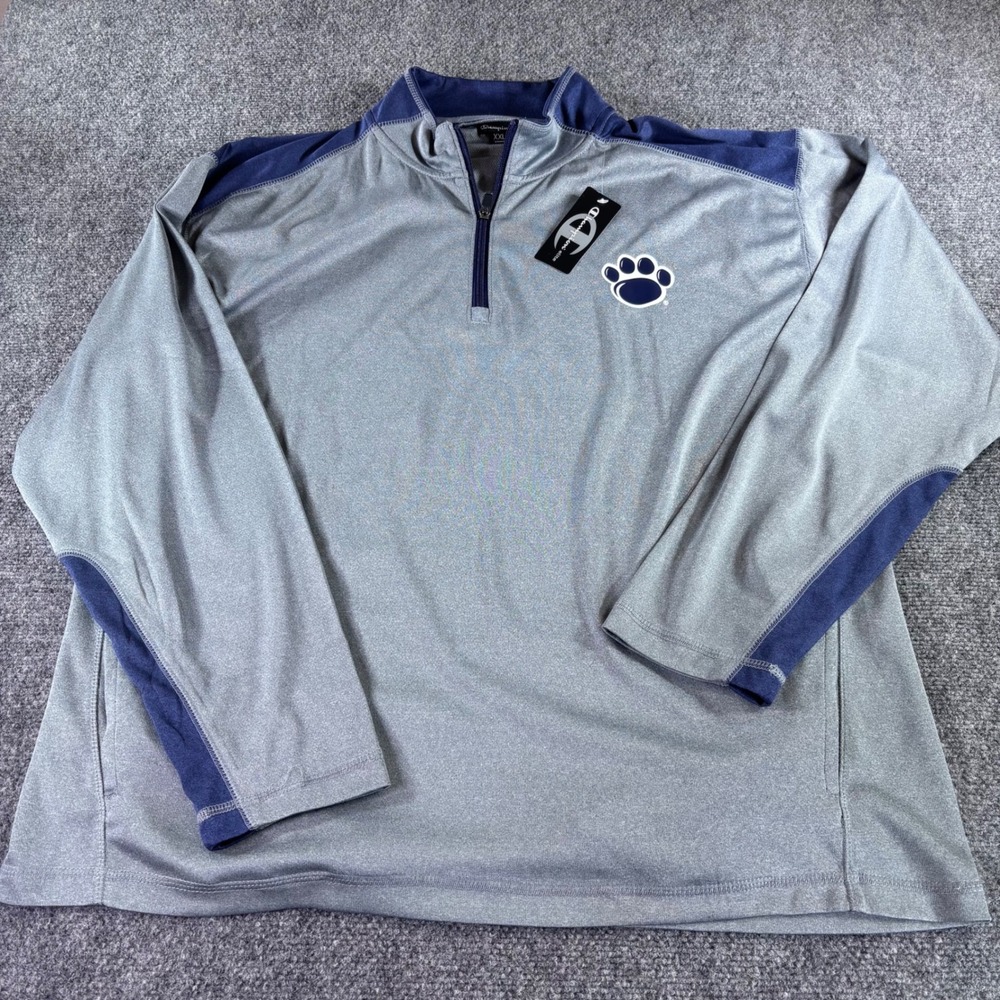Champion Quarter Zip Pullover Mens XXL Gray Penn State Nittany Lions NWT